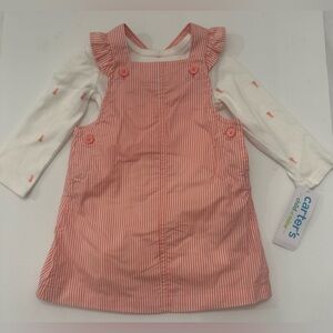 Carter's Child of Mine Baby Girl Easter Dress Overall Set, 2-Piece, 6-9 Months